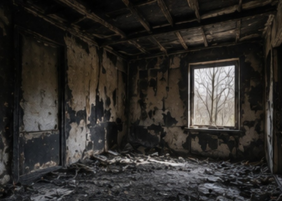 Brandschaden Lichtenberg – Dachstuhl nach Feuer 1