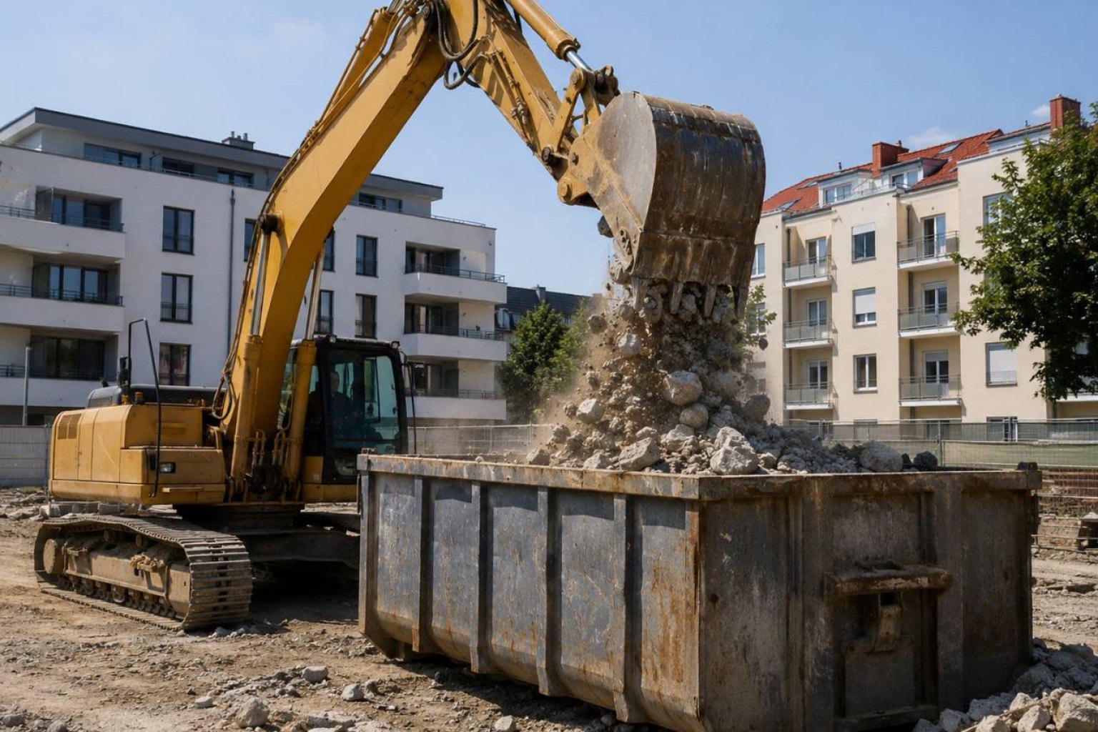 Bauschutt, Container,<br>Erdaushub.